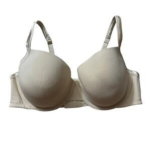 Cacique Light Tan Cotton T-Shirt Bra Molded Cups Size 42DD